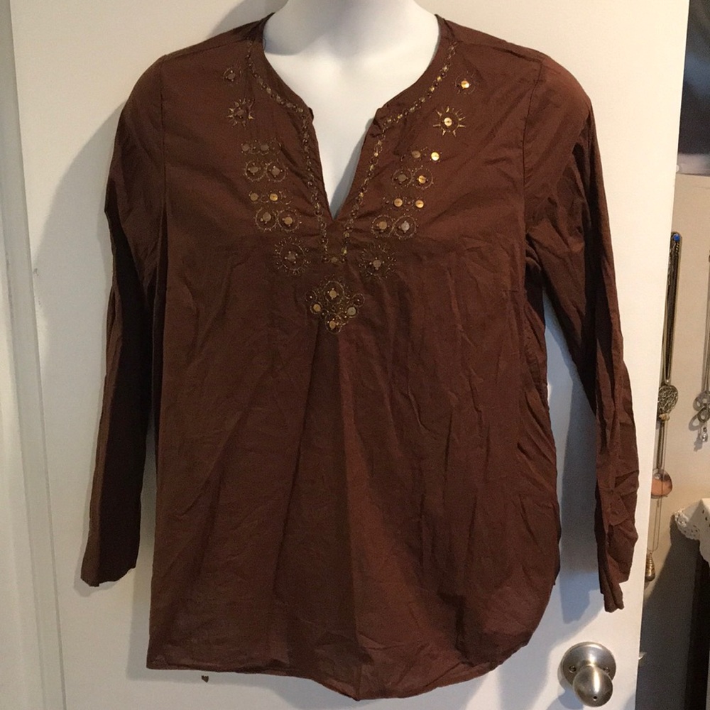 Brown maternity top